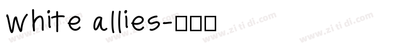 white allies字体转换